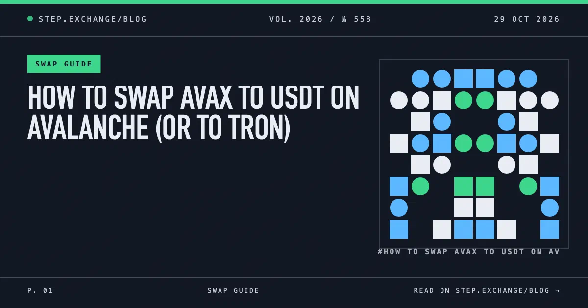 How to Swap AVAX to USDT on Avalanche (or to Tron)