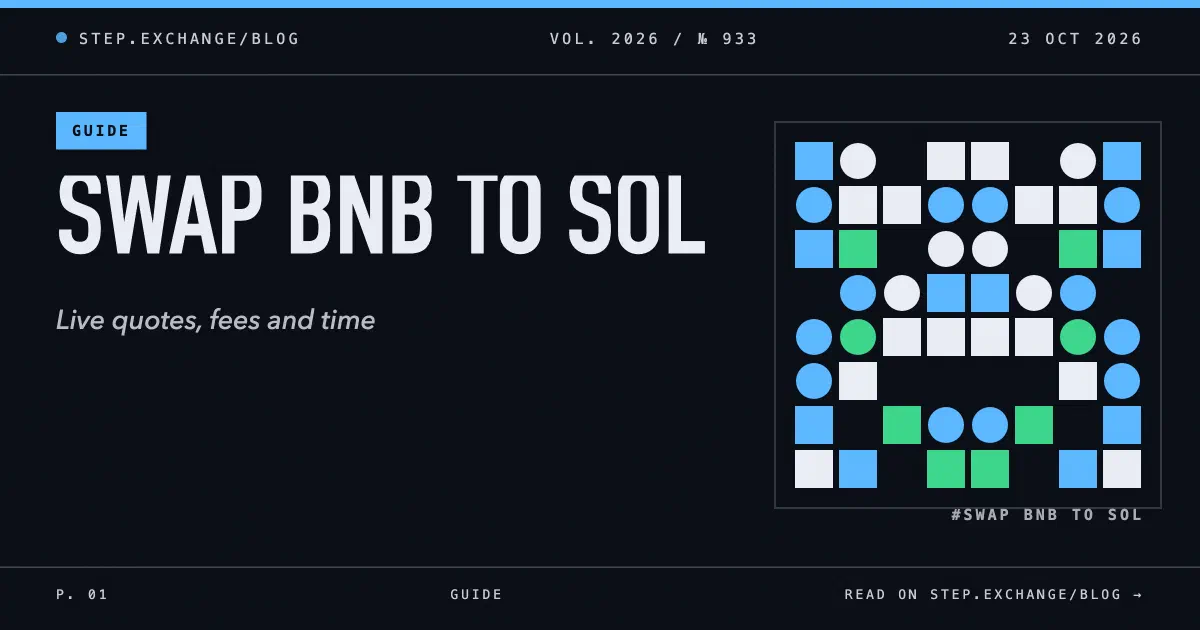 How to Swap BNB to SOL (and SOL to BNB)