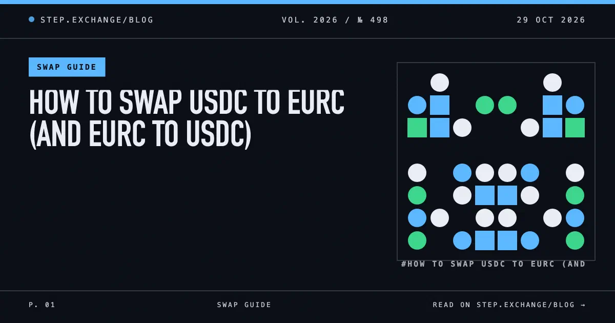 How to Swap USDC to EURC (and EURC to USDC): Dollar to Euro Stablecoin