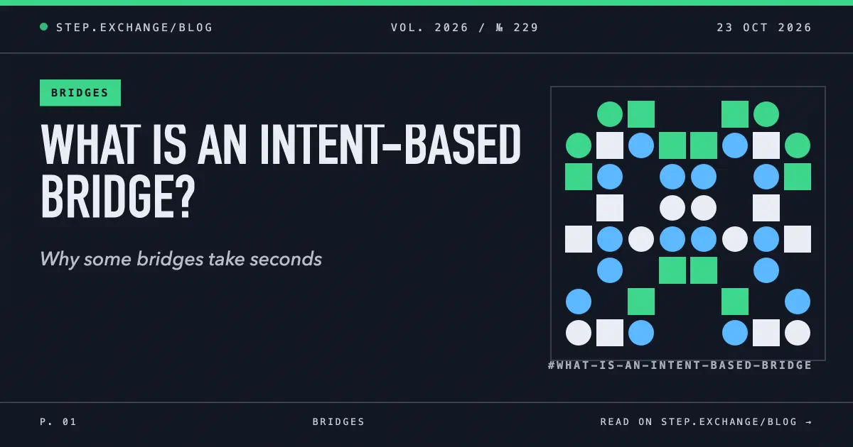 What Is an Intent-Based Bridge? Why Some Bridges Take Seconds